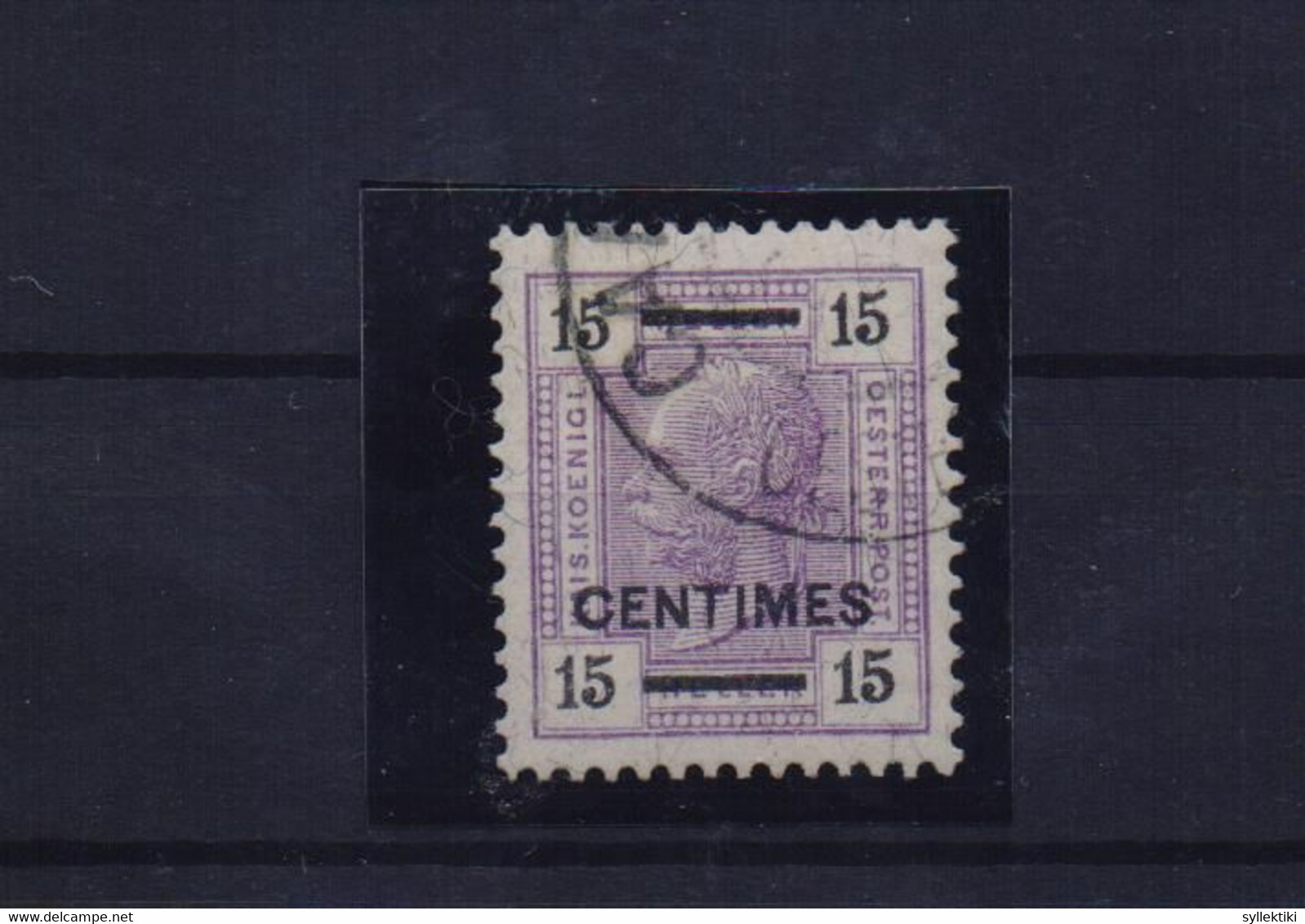 GREECE CRETE 1906 AUSTRIAN POST 15 CENTIMES USED STAMP HELLAS No 16 - Creta