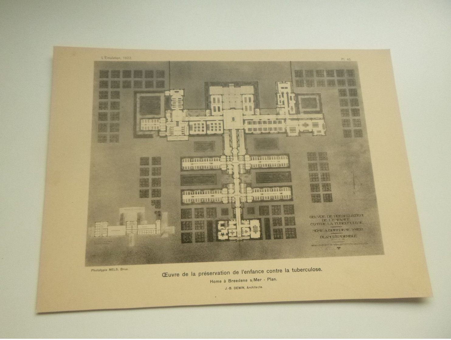 Document ( 1038 )  Prent ( 24 X 16 Cm ) Op Licht Karton - Uitgave NELS - L' Emulation 1923 :  Breedene  Bredene - Non Classificati