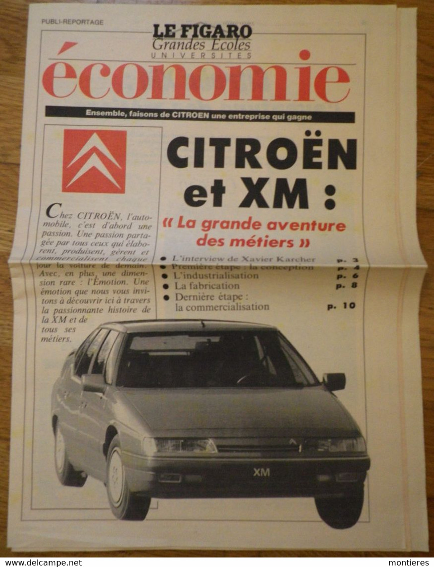 CITROËN XM : La Grande Aventure Des Métiers - Supplément Spécial Du Figaro économie - Cars