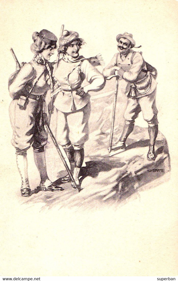 SOMMERSPORT / SPORT D'ÉTÉ : ALPINISME / HIKING - ILLUSTRATION : W. BRAUN - CARTE PRÉCURSEUR / FORERUNNER ~ 1900 (ai266) - Braun, W.