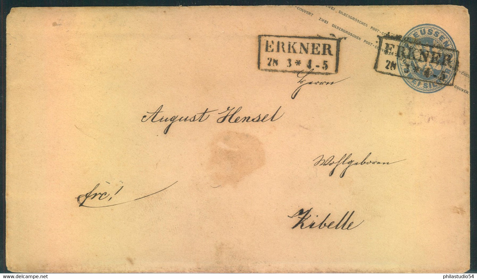 1965 (ca.), 2 Groschen Ganzsachenumschlag Ab ERKNER - Postal  Stationery