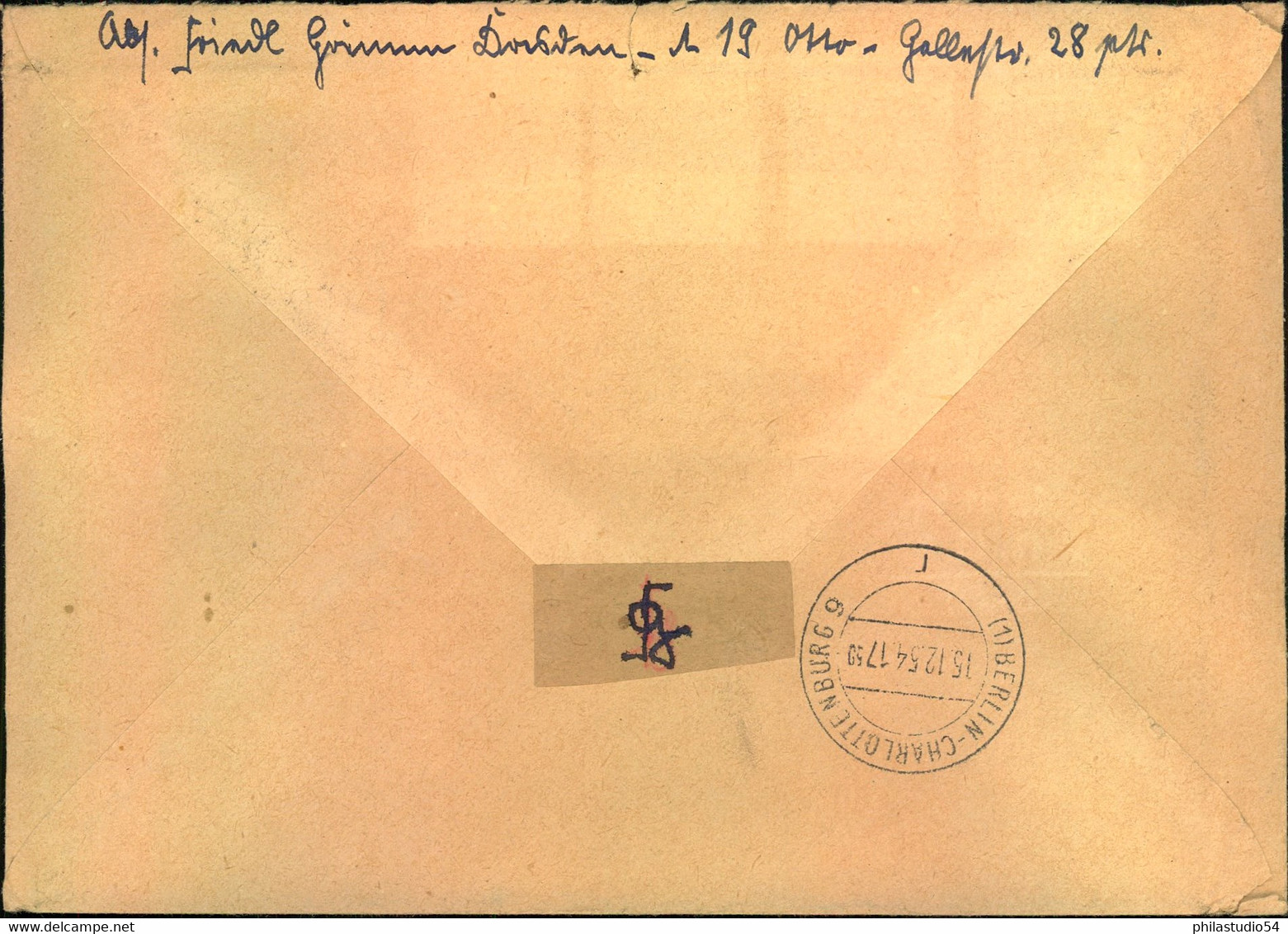 1954, 80 Pfg. FJP 1 Als Einzelfranktur Auf Eilbrief Ab DRESDEN 13.12.54 Nach Werst-Berlin - Lettres & Documents