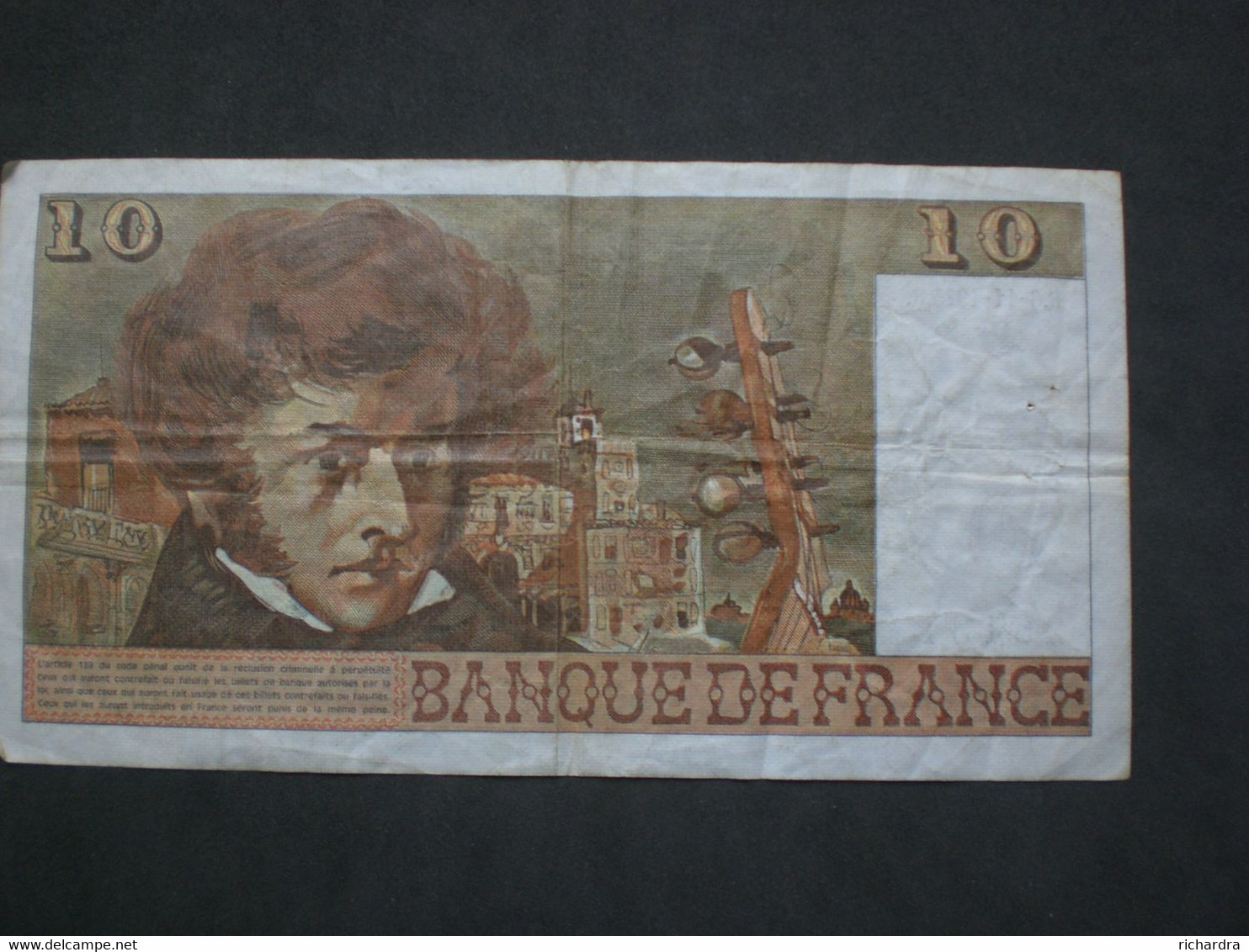 Billet 10 Francs Berlioz R  6 - 11 - -1975 R - 10 F 1972-1978 ''Berlioz''