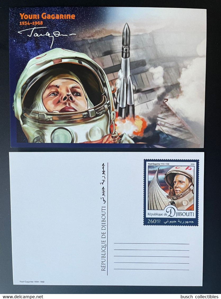 Djibouti Dschibuti 2016 Mi. 1189 - 1193 Stationery Entier Ganzsache Youri Gagarine Yuri Gagarin Space Espace Raumfahrt - Djibouti (1977-...)