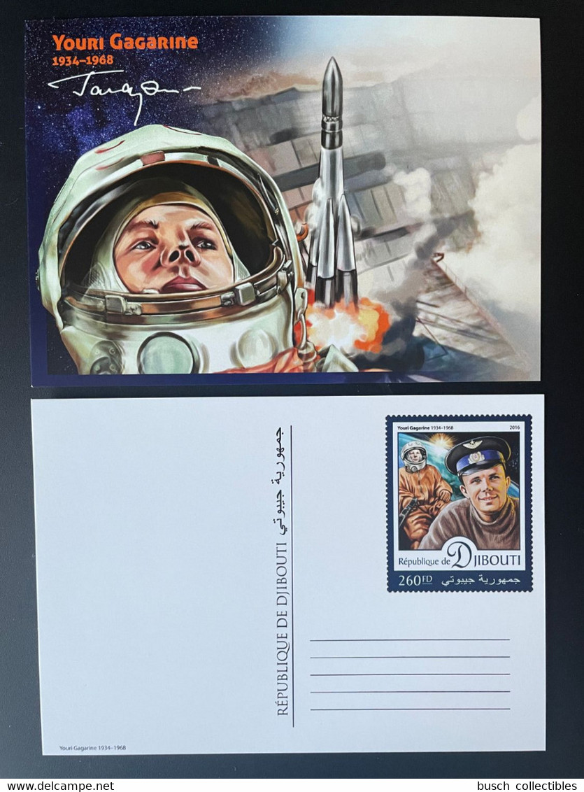 Djibouti Dschibuti 2016 Mi. 1189 - 1193 Stationery Entier Ganzsache Youri Gagarine Yuri Gagarin Space Espace Raumfahrt - Dschibuti (1977-...)