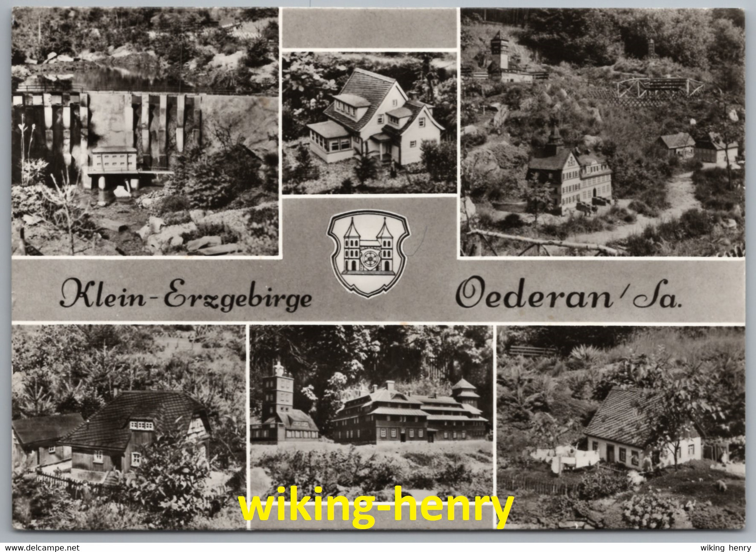 Oederan - S/w Mehrbildkarte 12   Klein Erzgebirge - Oederan