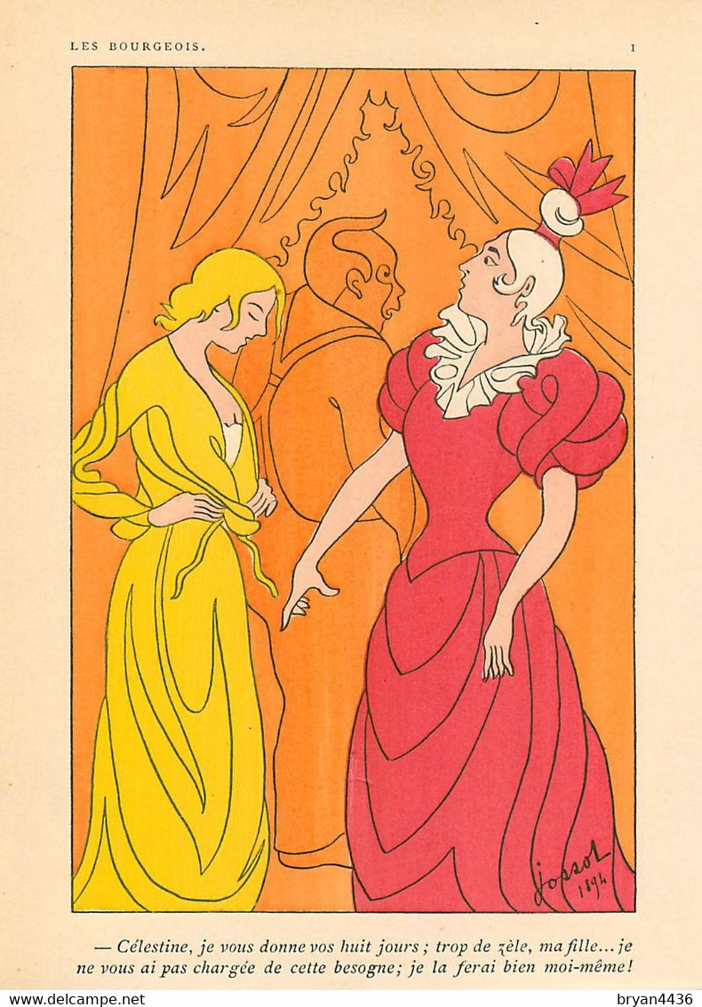 JOSSOT - ILLUSTRATEUR - Les BOURGEOIS N° 1 - RARE CARTE COLLECTIONNEUR D'époque - édition Originale -1894 -TRES BON ETAT - Jossot