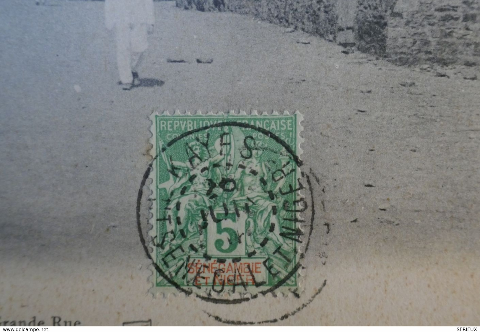 F4 SENEGAMBIE ET NIGER BELLE CARTE RARE 1906 KAYES + MEDINE+ AFFRANCHISSEMENT PLAISANT - Lettres & Documents