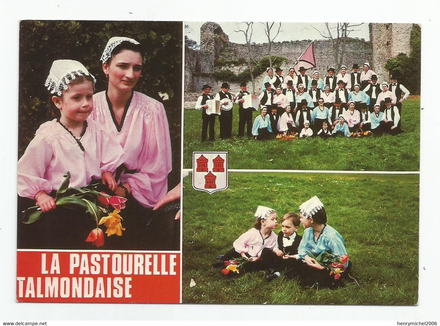 85 Vendée Talmont Saint Hilaire Groupe Folklorique Du Sud La Pastourelle  Coiffe Femme - Talmont Saint Hilaire