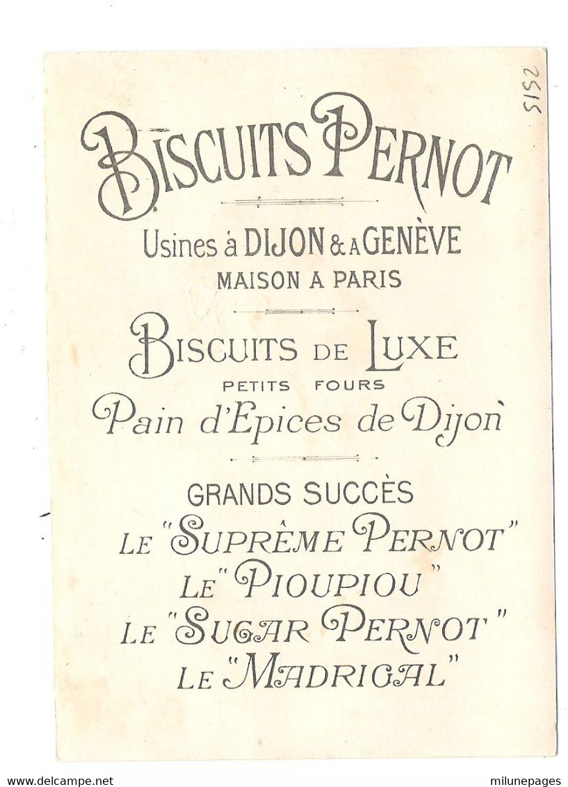 Grand Chromo Des Biscuits Pernot De Dijon Illustré D'une Normande à Joues Rouges Courbe-Rouzet Dole Du Jura - Pernot