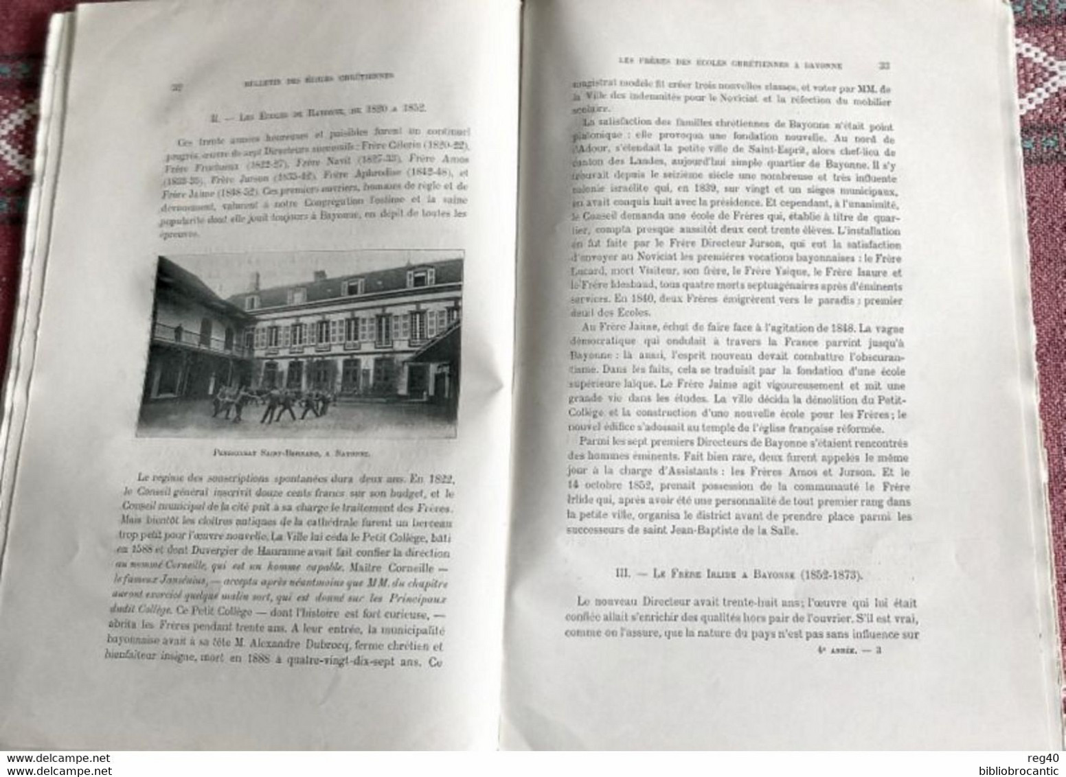 * BULLETIN ECOLES CHRETIENNES N°1/1910 *Sommaire Scanné  FR.ECOLES CHRETIENNES BAYONNE - Baskenland