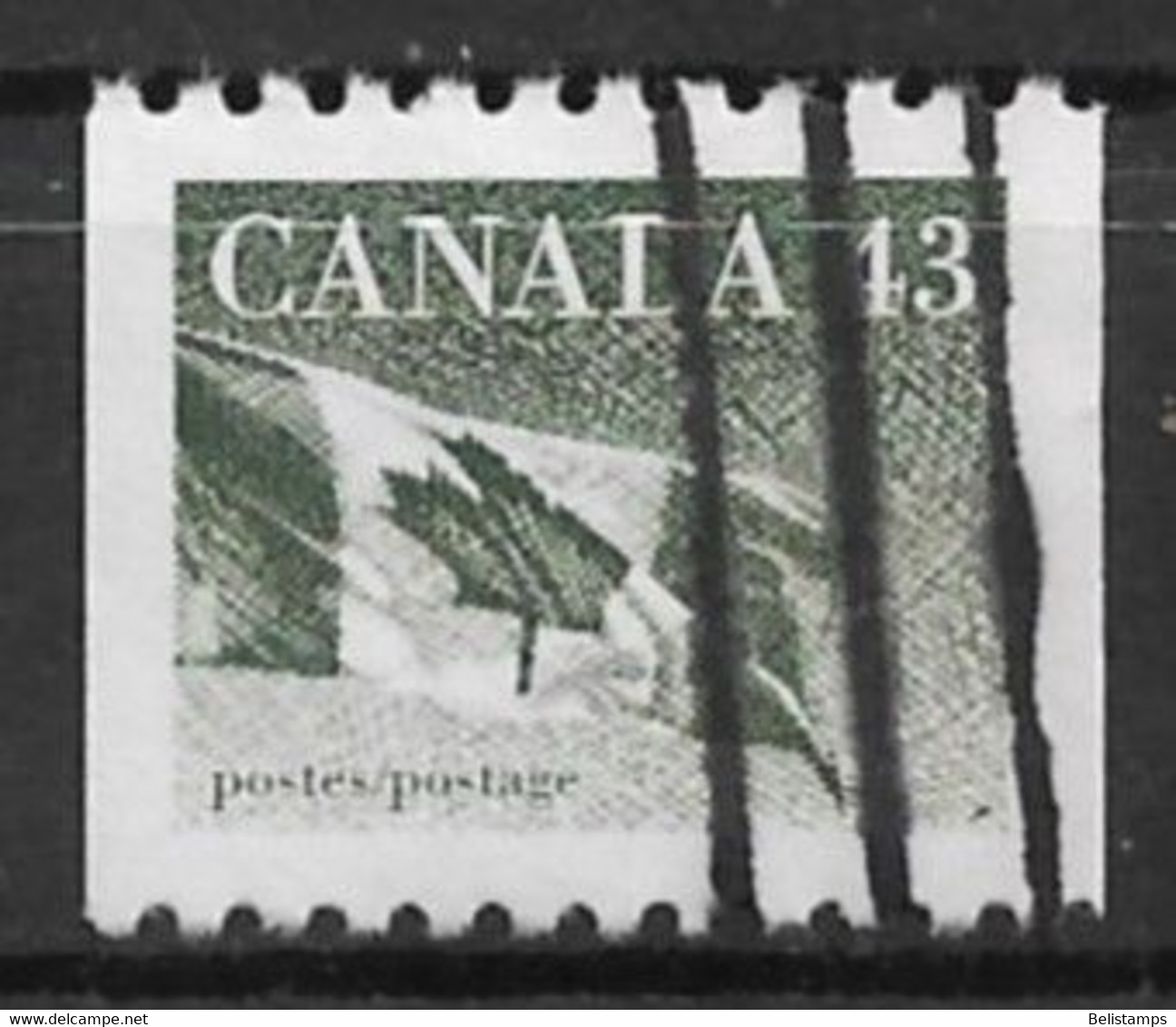 Canada 1992. Scott #1395 (U) Flag - Coil Stamps