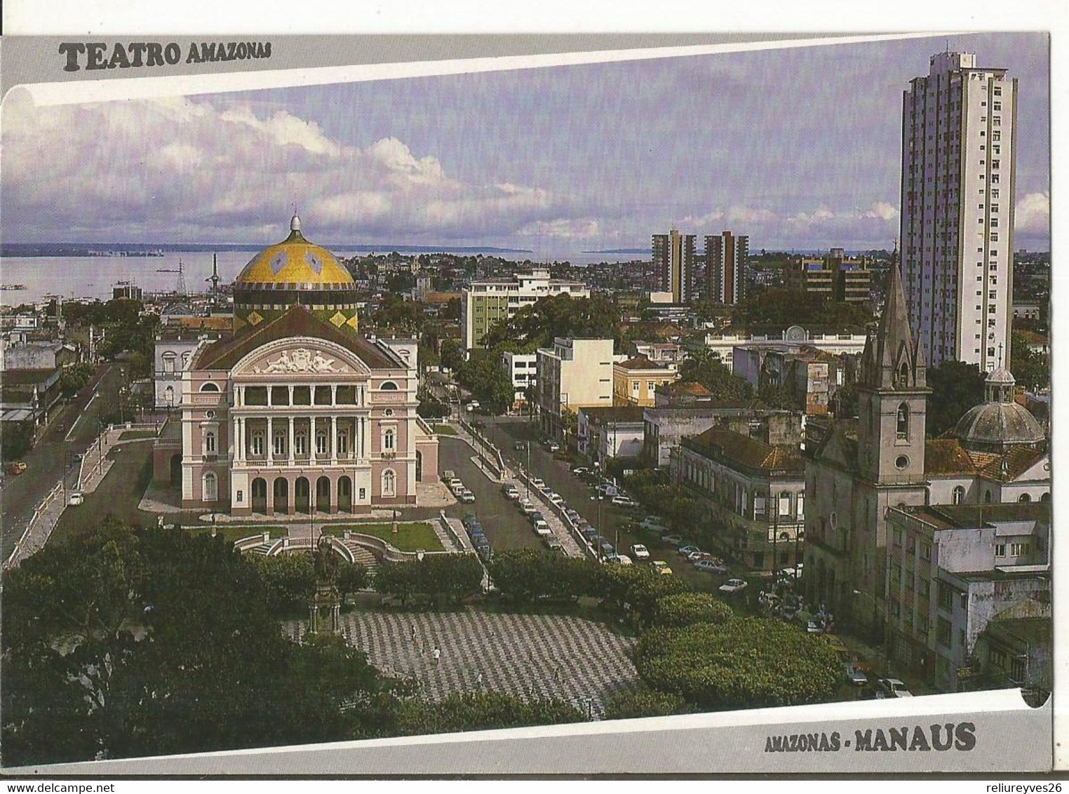 CPM ,Brésil , N°M.03, Manaus - Amazonas , Teatro Amazonas E Praça Sào Sechastiào  Ed. Litourte , 1995 - Manaus