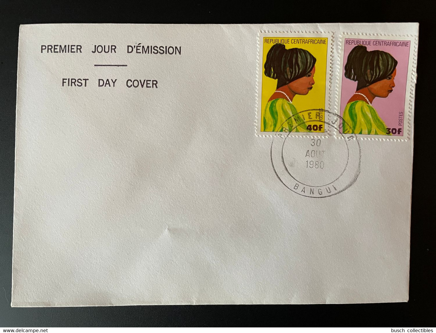 Centrafricaine 1980 Mi. C-D 687 FDC 1er Jour Cover Coiffures Frisuren - Centraal-Afrikaanse Republiek