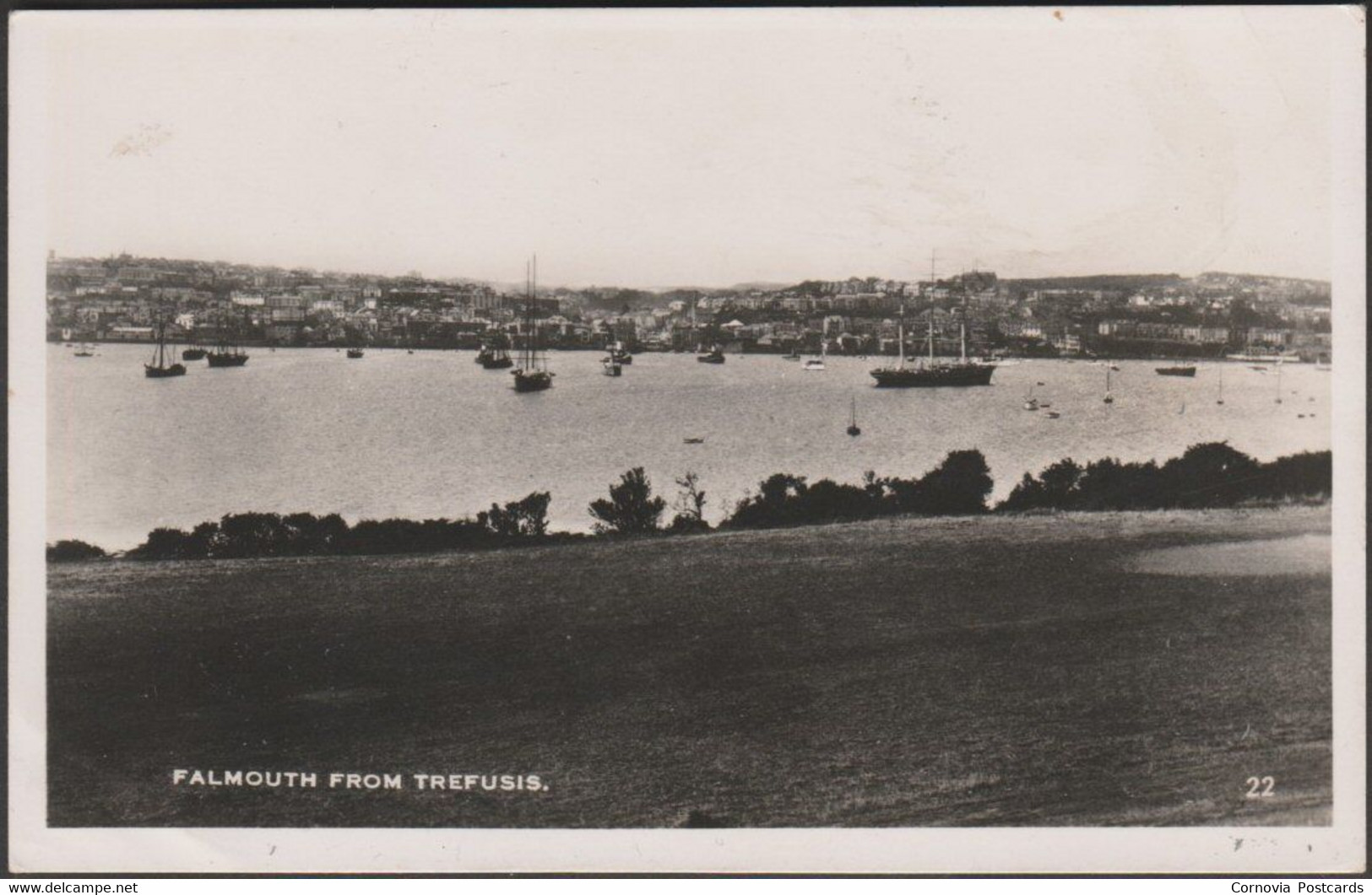 Falmouth From Trefusis, Cornwall, C.1940 - Excel Series RP Postcard - Falmouth