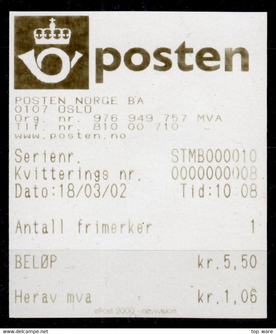 Norge Norwegen Norway ATM 5 Hubro Owl Eule / 5,50 On FDC + Receipt / Etiquetas Automatenmarken - Brieven En Documenten