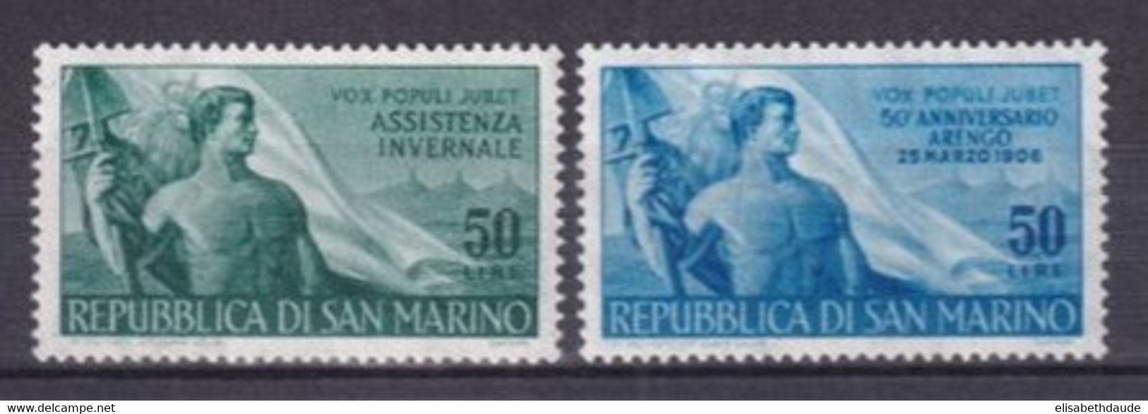 SAN MARINO - SERIE COMPLETE YVERT N°411/412 ** MNH - COTE = 30 EUR. - Unused Stamps