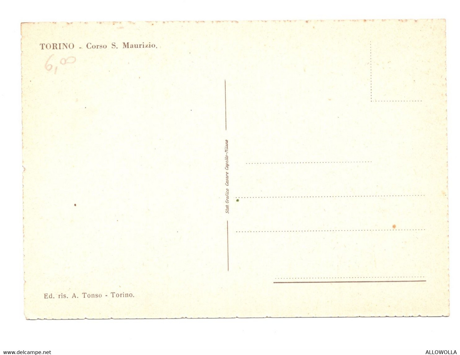 14361 " TORINO-CORSO S. MAURIZIO " -VERA FOTO-CART. POST. NON SPED - Multi-vues, Vues Panoramiques