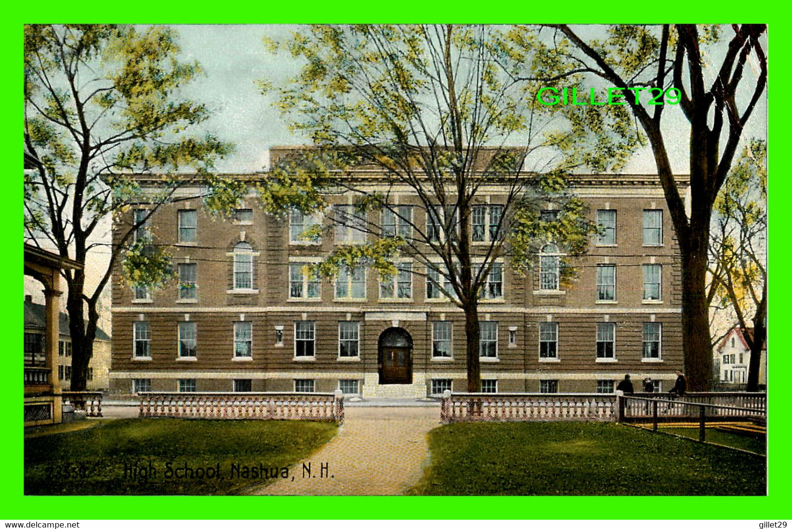 NASHUA, NH - HIGH SCHOOL - ANIMÉE DE PERSONNAGES - SOUVENIR POST CARD CO - - Nashua