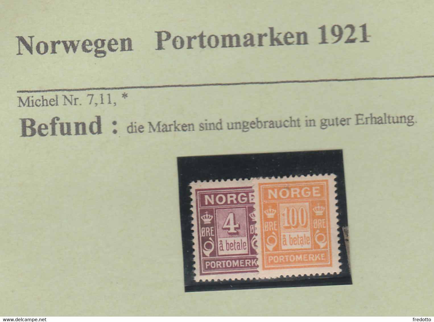 Norwegen-Briefmarken-ungebraucht * - Nuovi