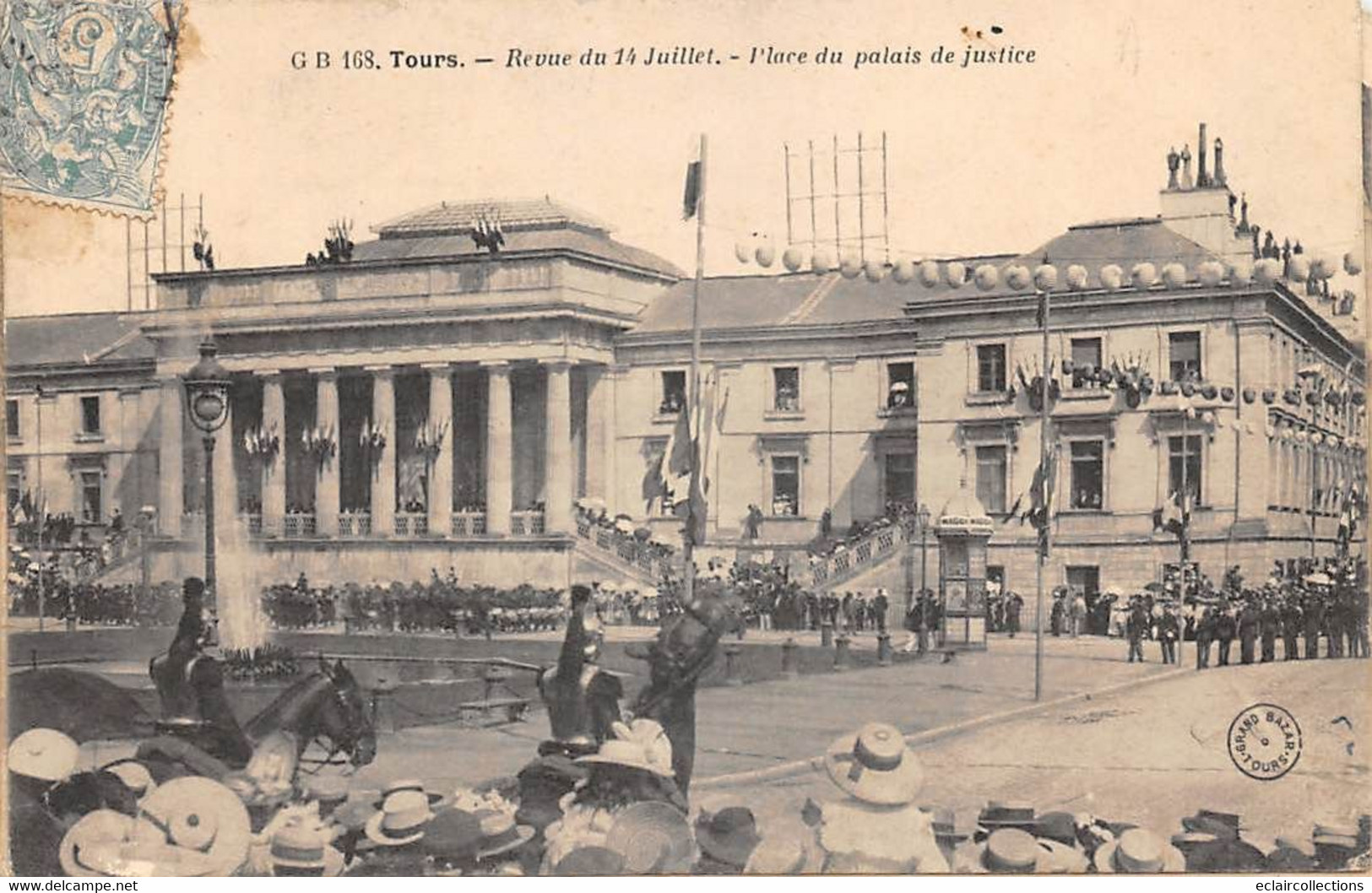 Tours    37        Militaria     Revue Du 14 Juillet  Place Du Palais De Justice    N° G B 168 (voir Scan) - Tours