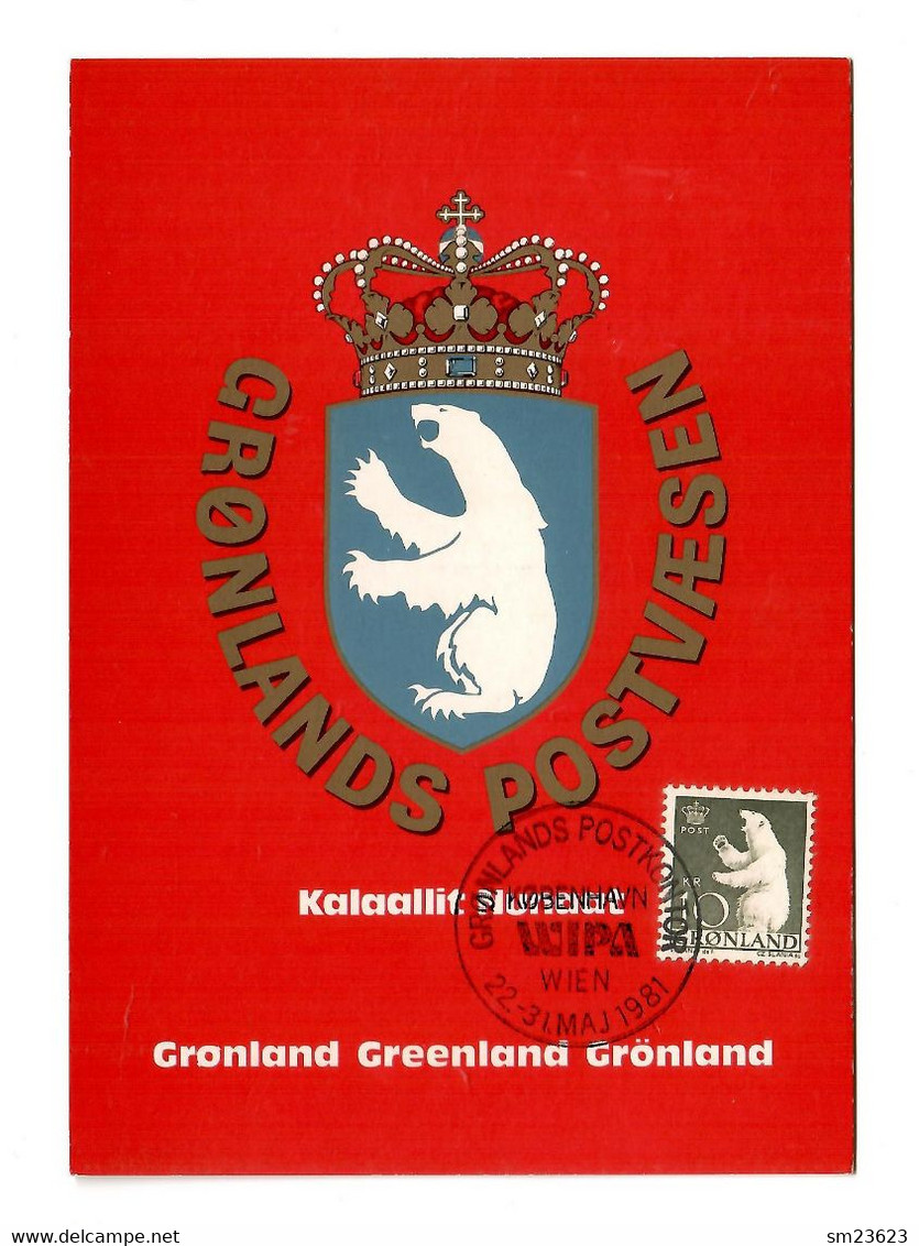 Grönland / Kalaallit Nunaat 1963 Mi.Nr. 61 , Grönlands Postvaesen - Maximum Card - Grönlands Postwesen 22.-31.Maj 1981 - Cartes-Maximum (CM)