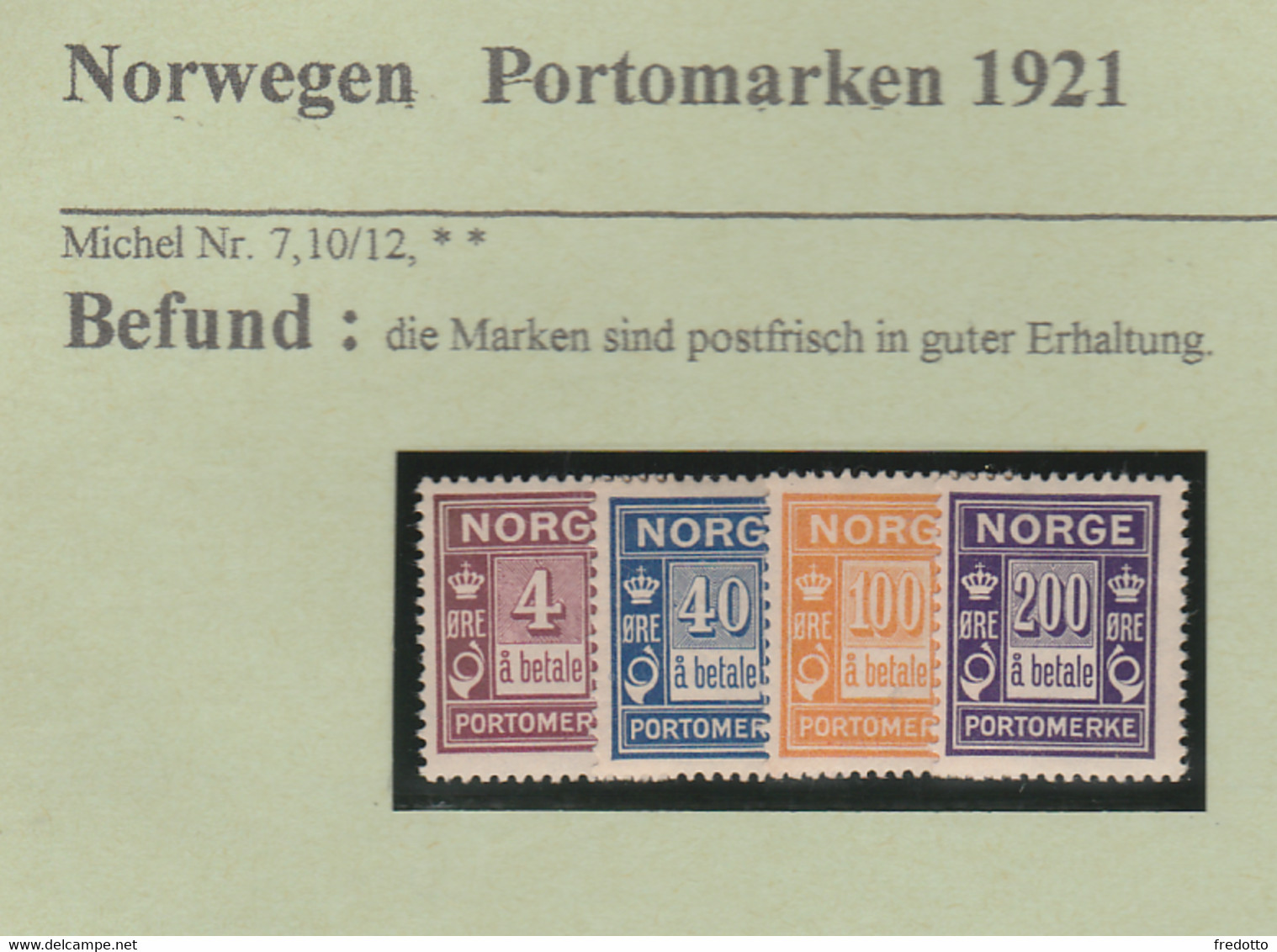 Norwegen-Briefmarken- Postfrisch ** - Ongebruikt