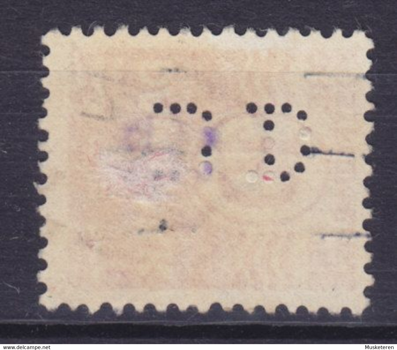 Denmark Perfin Perforé Lochung (B20) 'BD' Brdr. Dahl 1912 Mi. 64, 10 Øre Wellenlinien (2 Scans) - Errors, Freaks & Oddities (EFO)