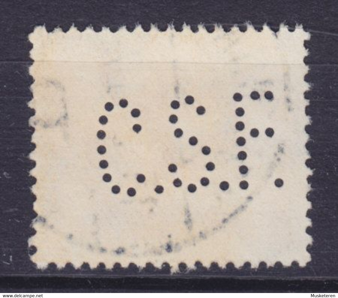 Denmark Perfin Perforé Lochung (C57) 'C.S.F.' C. Schous Fabriker 1925 Mi. 149, 40 Øre Chr. X. KØBENHAVN Cds. - Variedades Y Curiosidades