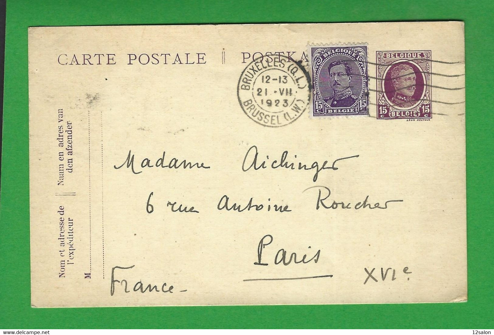 ENTIERS POSTAUX  BELGIQUE - Cartes Postales 1909-1934