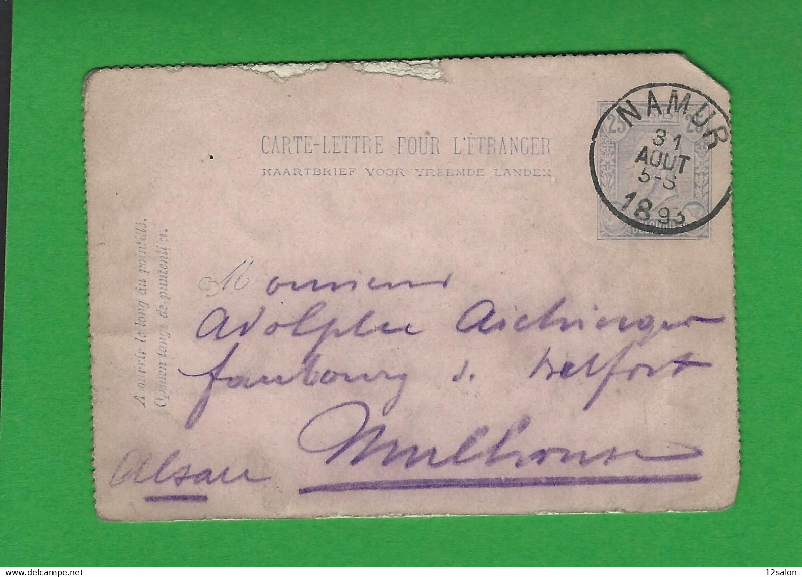 ENTIERS POSTAUX  BELGIQUE - Carte-Lettere