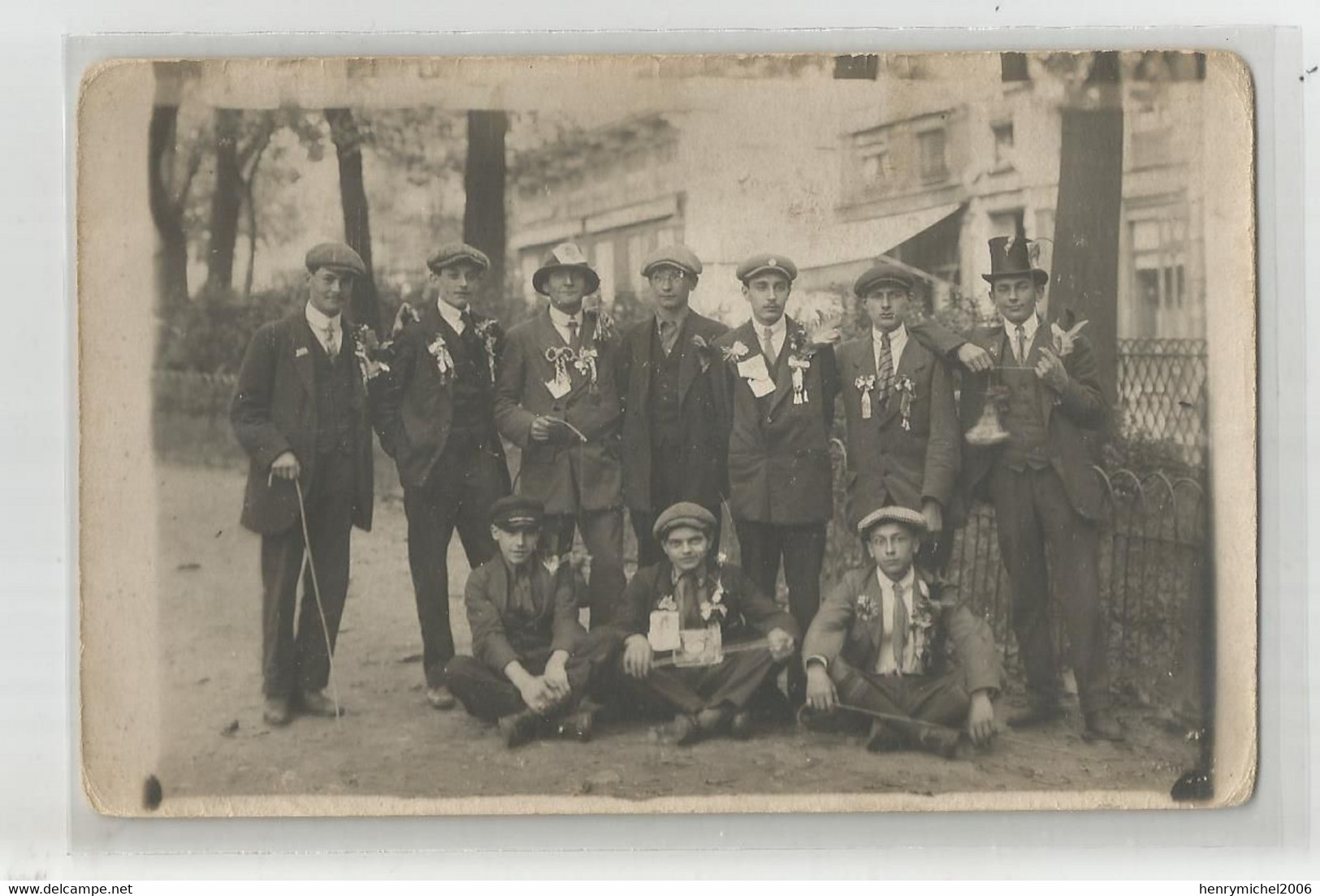 42 Loire St étienne Conscrits Au Square Marengo Carte Photo - Saint Etienne