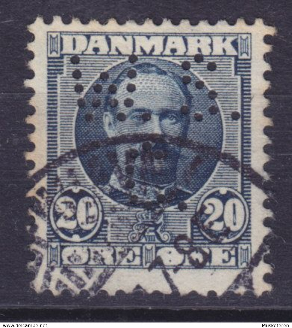Denmark Perfin Perforé Lochung (W18) 'W.S.C.' W. Strøier & Co. 1907 Mi. 55, 20 Øre Fr. VIII. - Variedades Y Curiosidades