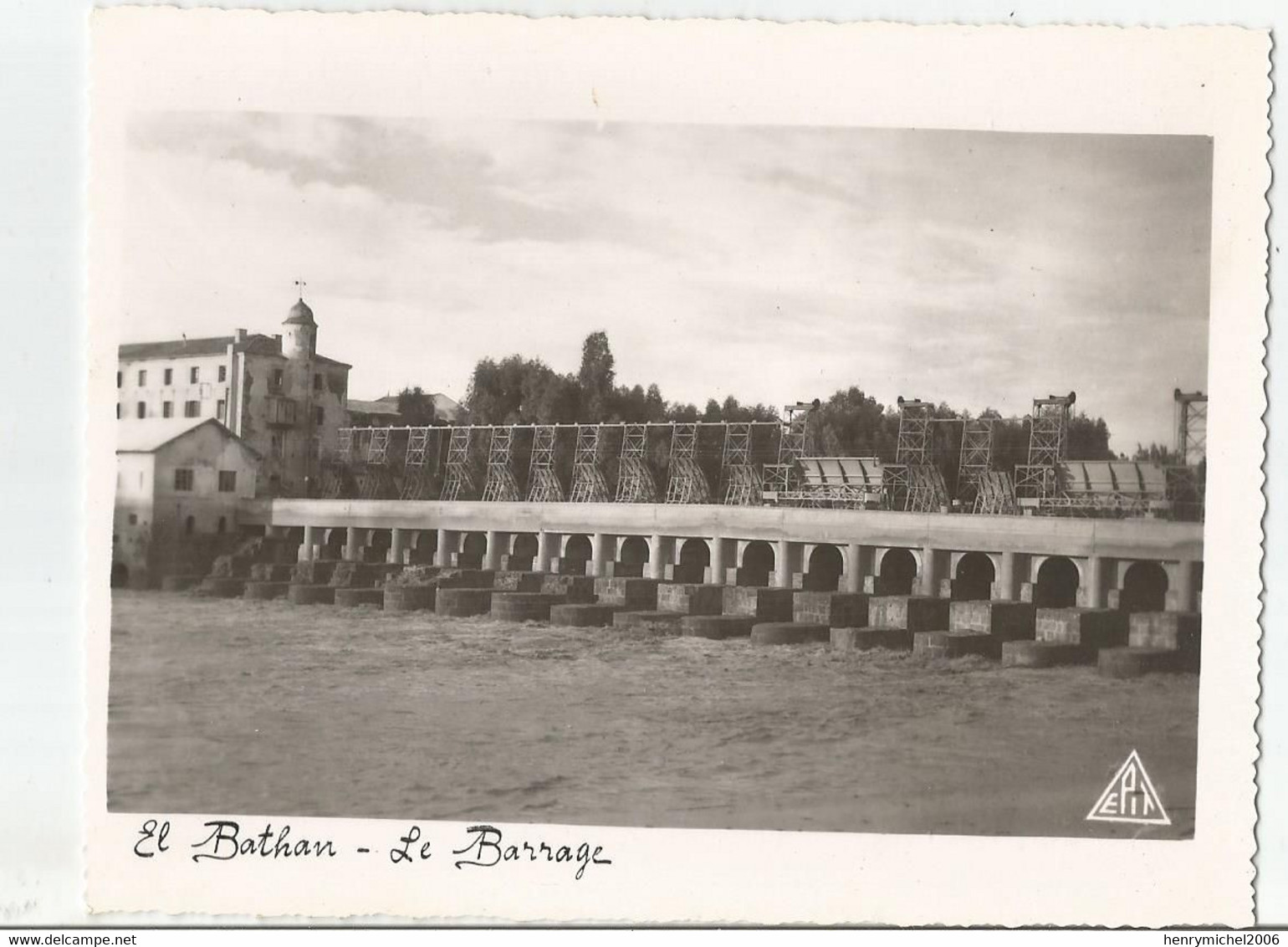 Tunisie El Bathan Le Barrage Ed Illustra Tunis Tebourba De L'épicerie Habib Ben Targem 13,7x10,5 Cm - Tunesien