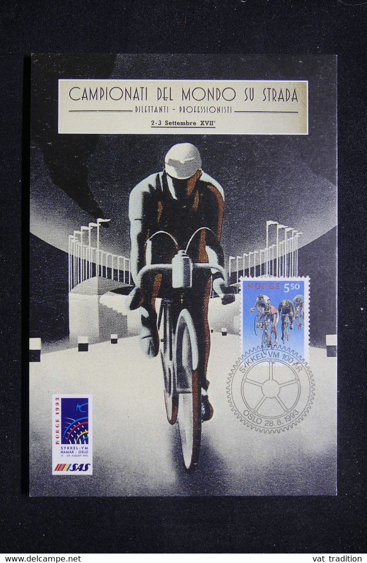 NORVÈGE - Carte Maximum En 1993 - Cyclisme - L 110660 - Cartes-maximum (CM)