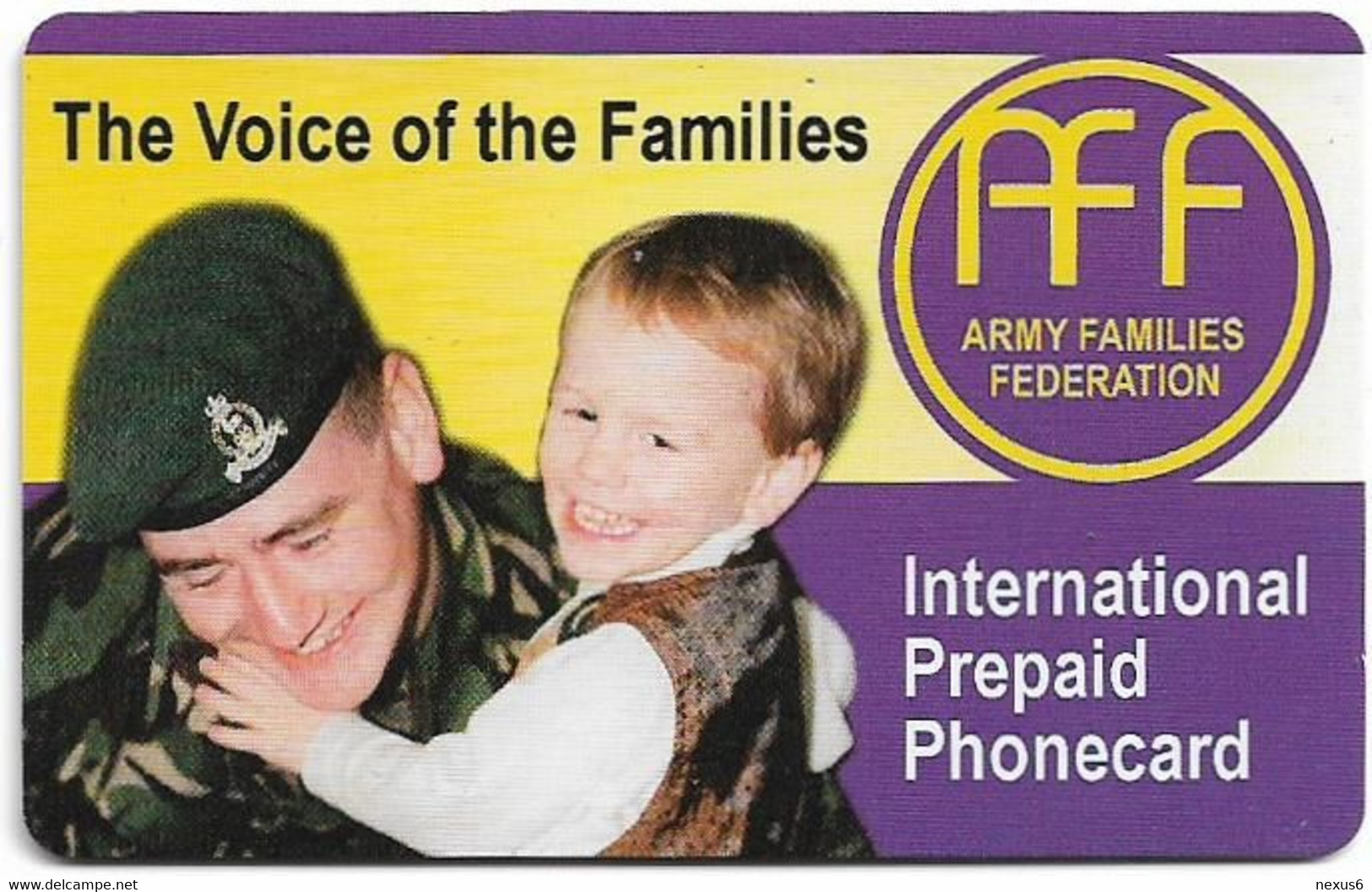 UK - SSC - Army Families Federation (AFF), Prepaid 5£, Mint Unscratched - [ 8] Ediciones De Empresas