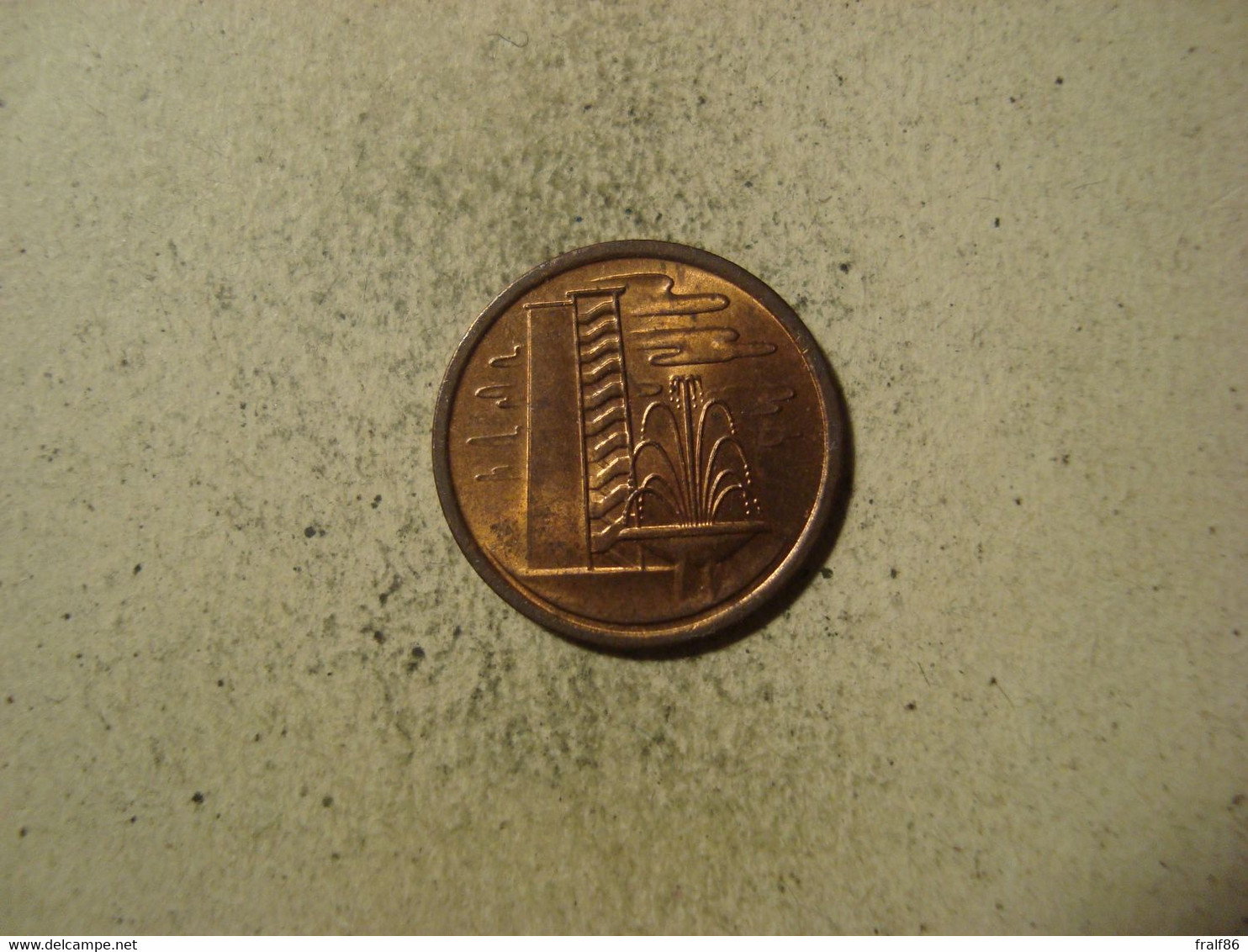 MONNAIE SINGAPOUR 1 CENT 1975 ( Non Magnétique ) - Singapour