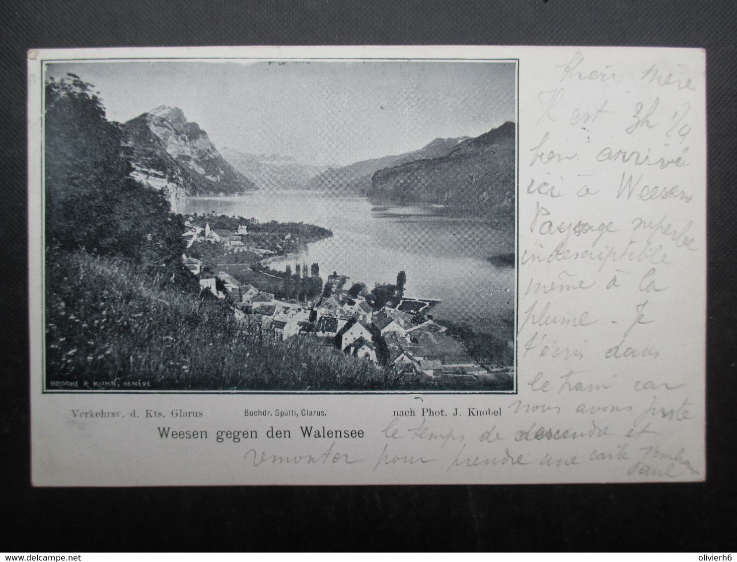 CP SUISSE (V2112) WEESEN GEGEN DEN WALENSEE (2 Vues) Pht. J Knobel B - Weesen