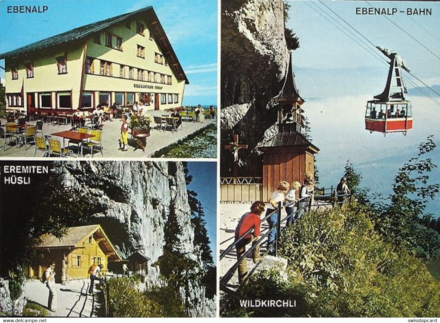 LUFTSEILBAHN Wasserauen-Ebenalp Eremiten-Hüsli Belebt Stempel Gasthaus Seealpsee Weissbad - Weissbad 