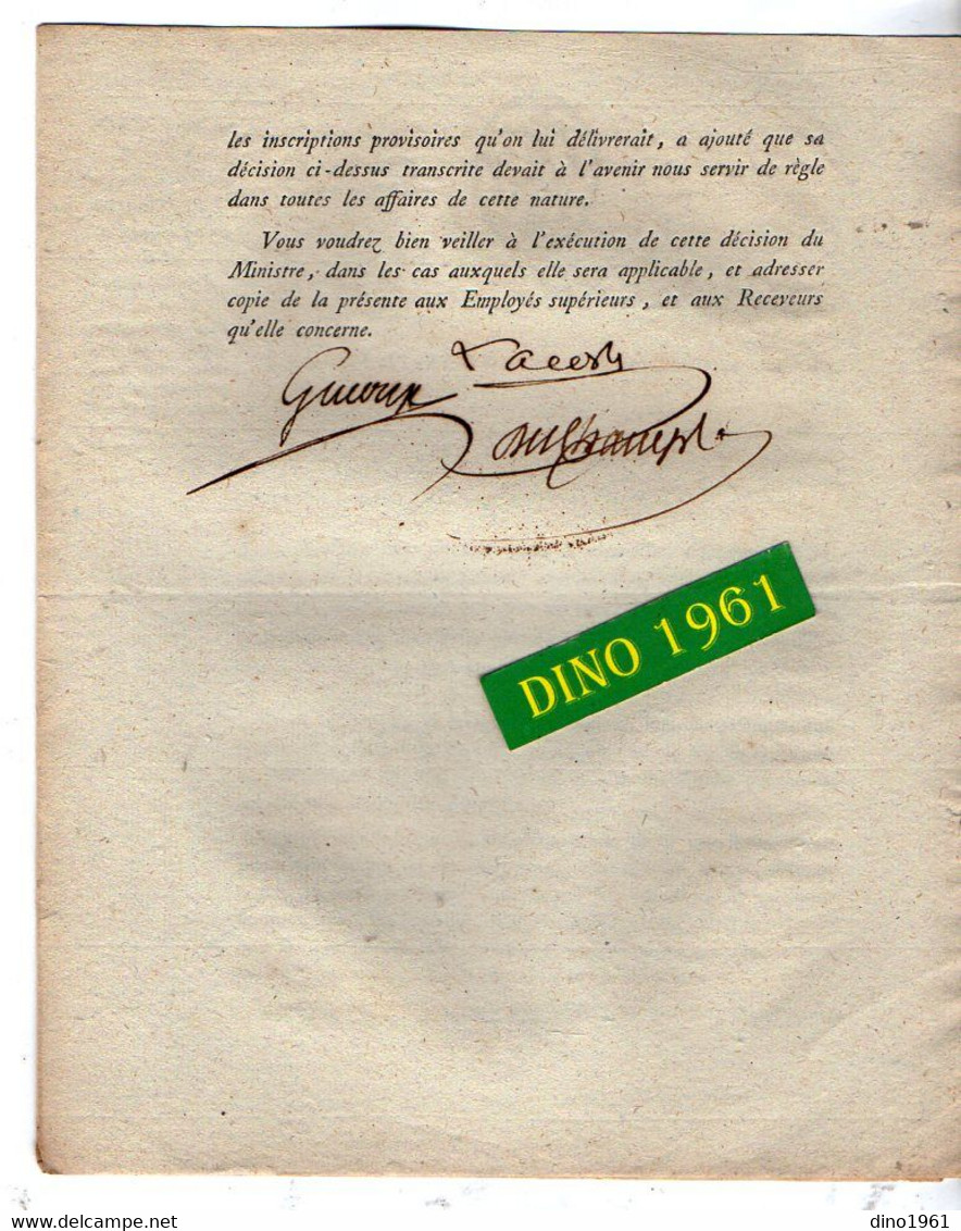 VP18.513 - Révolution - PARIS An 8 De La République Française - Circulaire Concernant Les Inscriptions Au Grand Livre .. - Decreti & Leggi