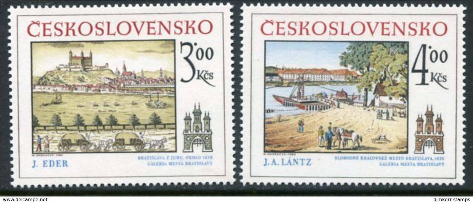 CZECHOSLOVAKIA 1980 Historic Bratislava MNH / **.  Michel 2586-87 - Unused Stamps