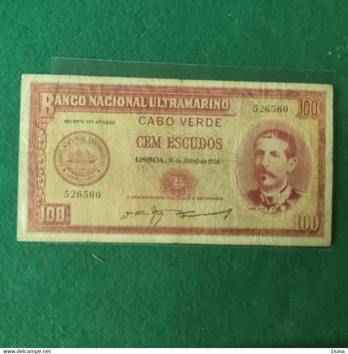 CAPO VERDE 100 ESCUDOS 1958 - Kaapverdische Eilanden