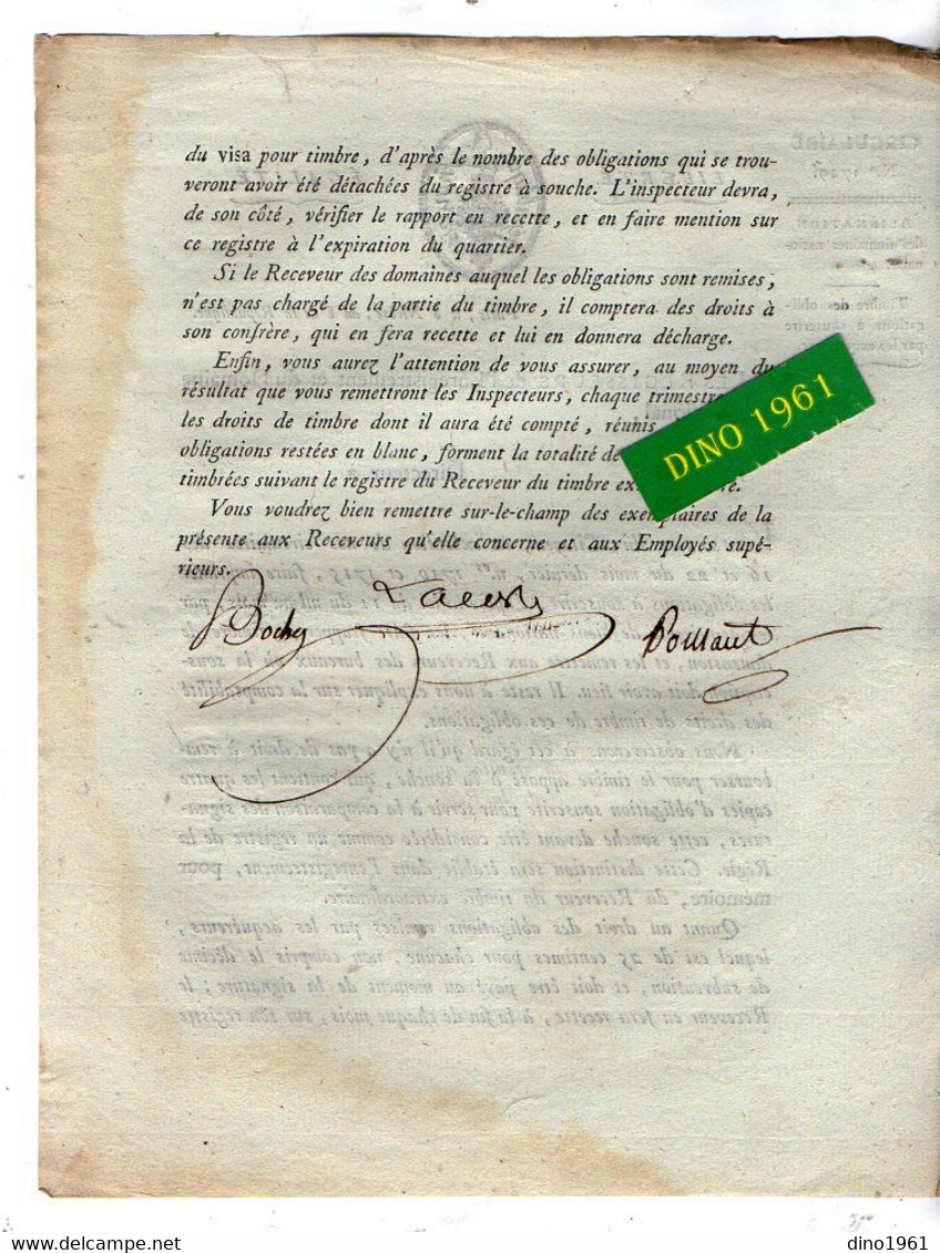 VP18.515 - Révolution - PARIS An 8 De La République Française - Circulaire Concernant Les Aliénations De Domaines ..... - Decreti & Leggi