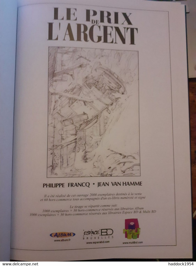 Le Prix De L'argent Largo Winch PHILIPPE FRANCQ JEAN VAN HAMME Album 2004 - Largo Winch