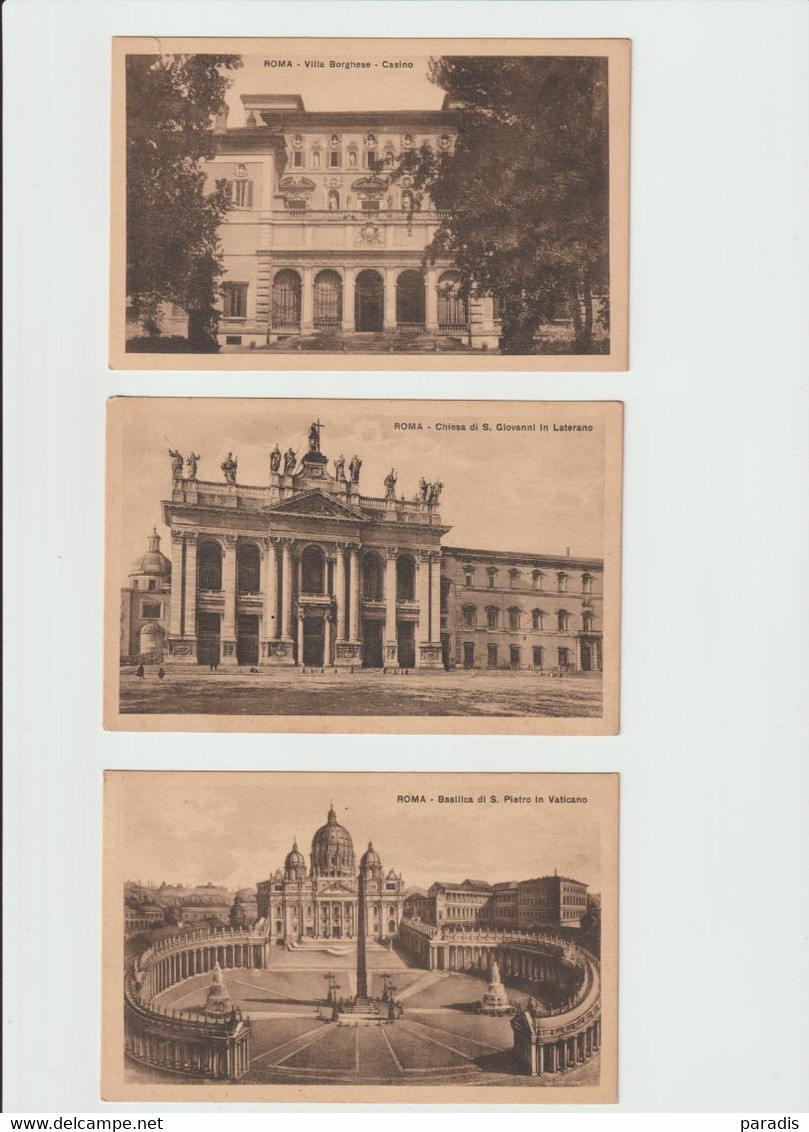 CPA  Série De 11 Cartes Neuves  ROME Dont Monuments Et édifices - Sammlungen & Lose