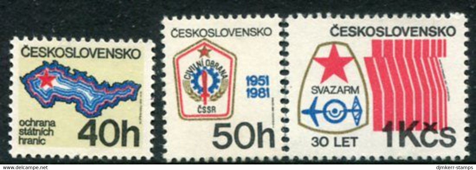 CZECHOSLOVAKIA 1981 National Security Organisations MNH / **.  Michel 2626-28 - Ungebraucht