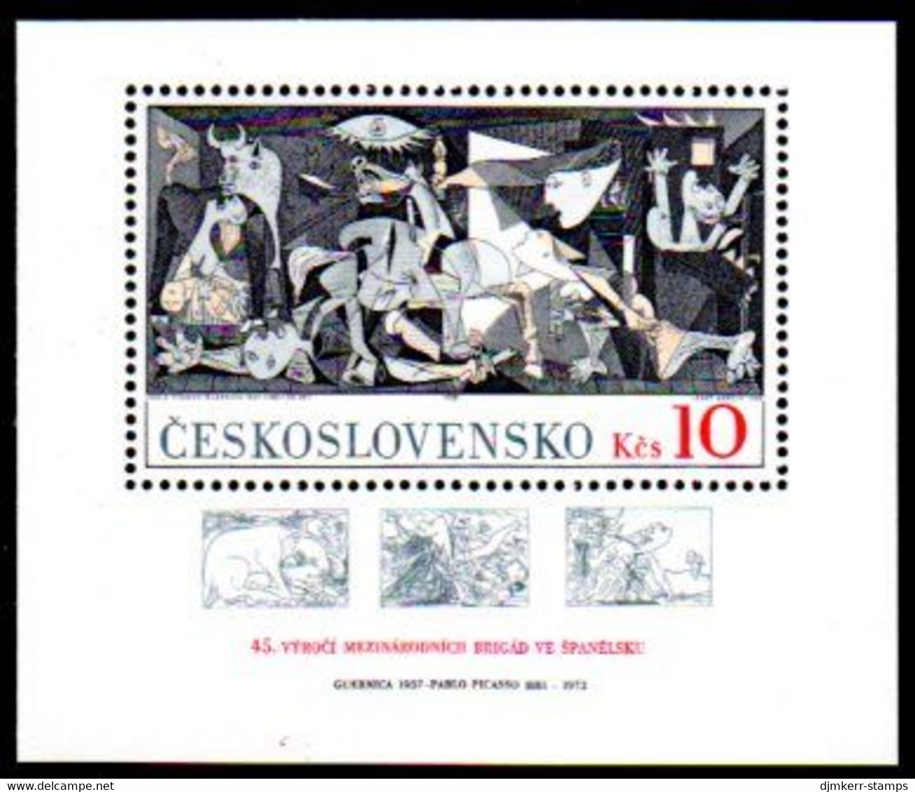CZECHOSLOVAKIA 1981 International Brigade In Spain Block MNH / **.  Michel Block 45 - Unused Stamps