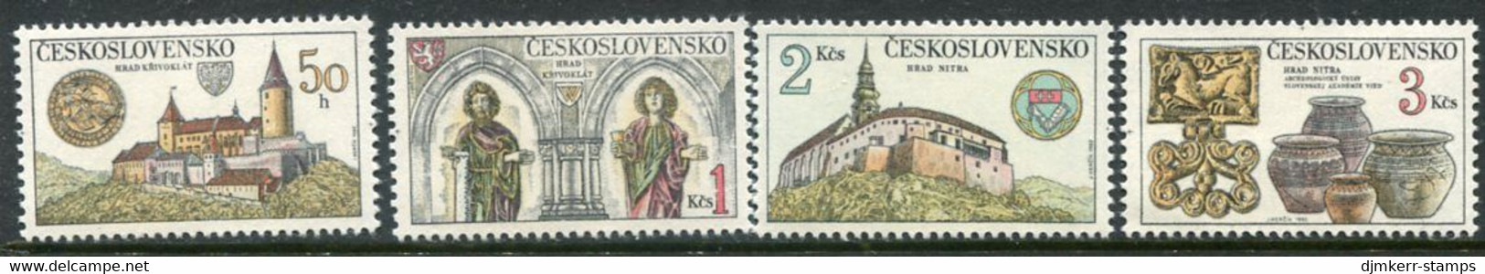 CZECHOSLOVAKIA 1982 Castle Treasures MNH / **.  Michel 2671-74 - Neufs