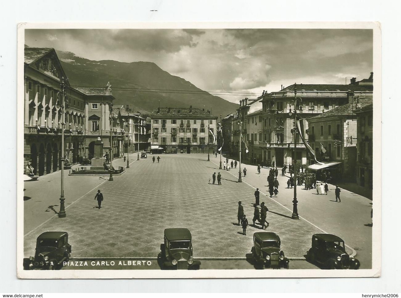 Italie Italia Italy Aosta Piazza Carlo Alberto 1937 - Aosta