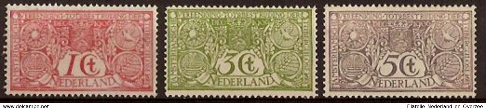 Nederland 1906 NVPH Nr 84/86 Ongebruikt/MH Tuberculose - Unused Stamps